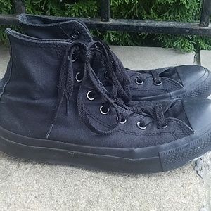 All black Converse Classic high tops
